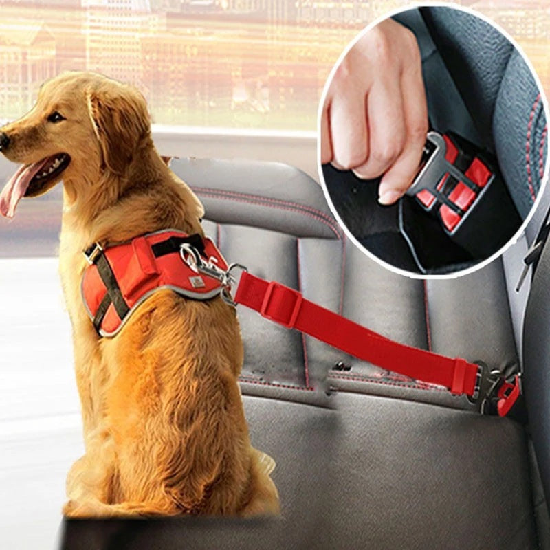 Ultimate Safety: Adjustable Dog Car Seat Belt & Harness for Secure Travels! - dreamydogdeals.shop