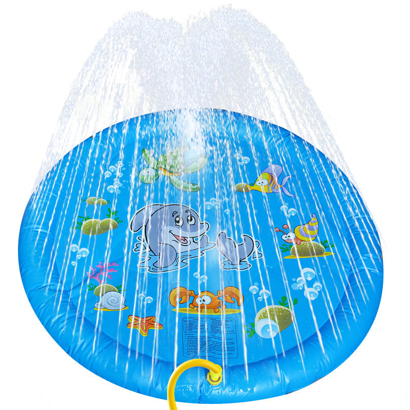 Non-Slip Splash Pad for Kids & Dogs Safe Summer Fun! Outdoor Water Play Mat & Backyard Pool Fountain