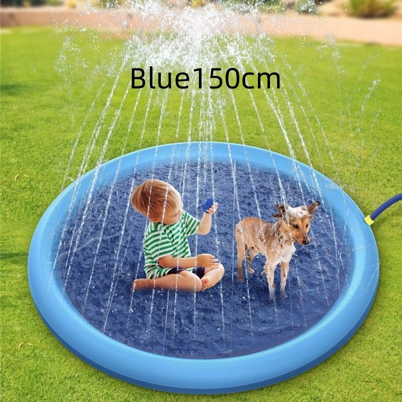 Non-Slip Splash Pad for Kids & Dogs Safe Summer Fun! Outdoor Water Play Mat & Backyard Pool Fountain